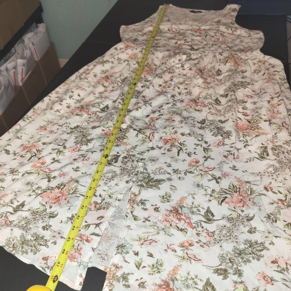 Frye Floral Easy Button Front Midi Dress XXL - Picture 11 of 13